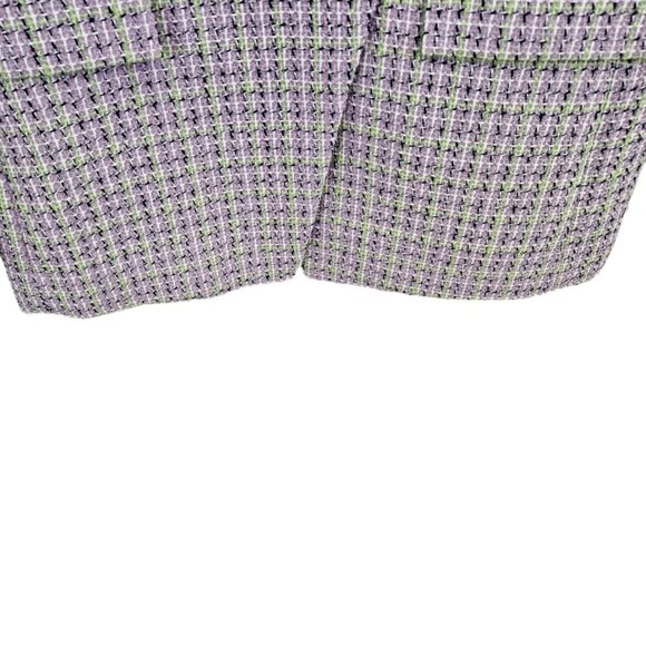 NWT Loft Tweed Double Breasted Blazer Lavender Purple Green 14 - Picture 6 of 14